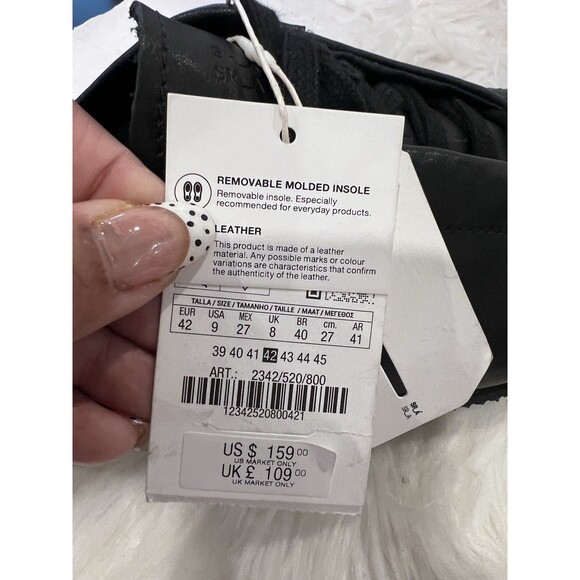 Zara Men Leather Sneakers X SR_A Black Causal Lace Up Shoes Size US 9 EU 42 $159 - Picture 13 of 15